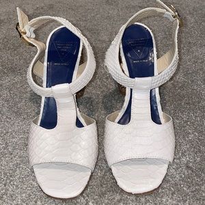 Valentina Rangoni crocodile chunky heels